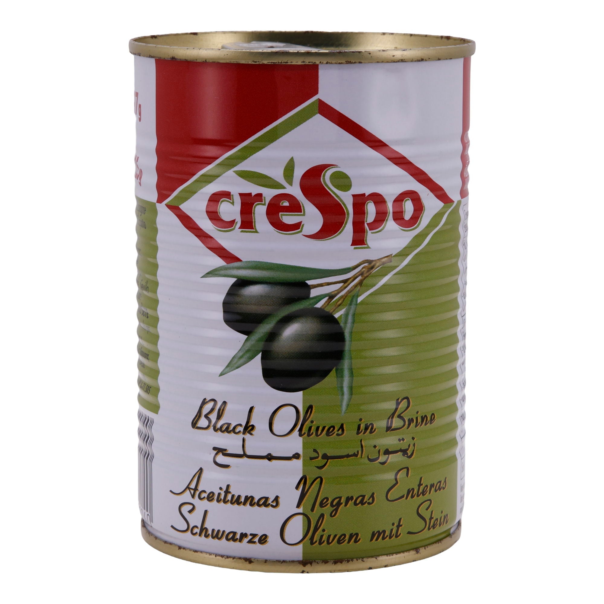 Oliven Crespo | Schwarze Oliven in Salzlake | Authentischer mediterraner Genuss | 397 g CRESPO
